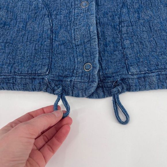 Pure Jill Indigo quilted matelasse jacquard jacket - Picture 7 of 9